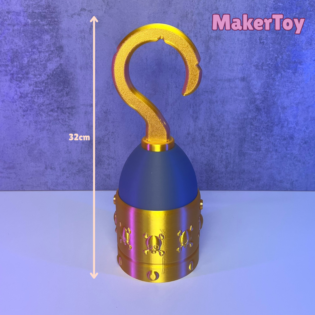 Pirate Hook Cosplay Prop | Pirate Dress-Up Accessory | Pretend Play Costume Piece