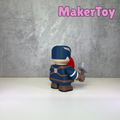 Captain America Inspired Chunkable Figurine | Fan Inspired Superhero Collectible | 3D Printed Modular Display Figure