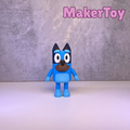 Blue Heeler Inspired Chunkable Figurine | 3D Printed Dog Character Collectible | Kids Room Decor Gift