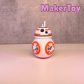 BB-Chunk | Chunky 3D Printed Astromech Droid Fan Art Figure Inspired by Star Wars | 10cm Collectible | Handmade UK