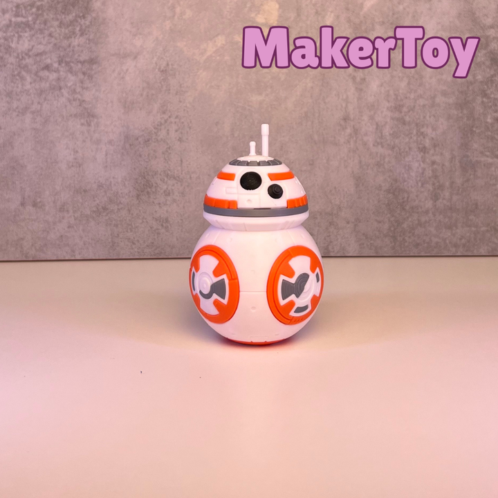 BB-Chunk | Chunky 3D Printed Astromech Droid Fan Art Figure Inspired by Star Wars | 10cm Collectible | Handmade UK