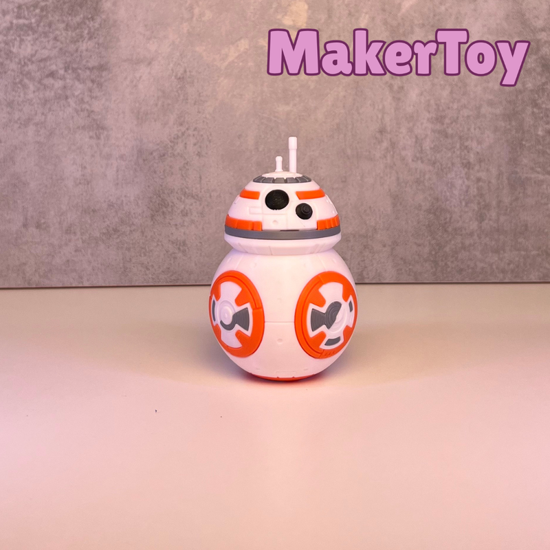 BB-Chunk | Chunky 3D Printed Astromech Droid Fan Art Figure Inspired by Star Wars | 10cm Collectible | Handmade UK