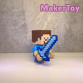 Minechunk Steve – Chunky Blocky Adventurer Figure
