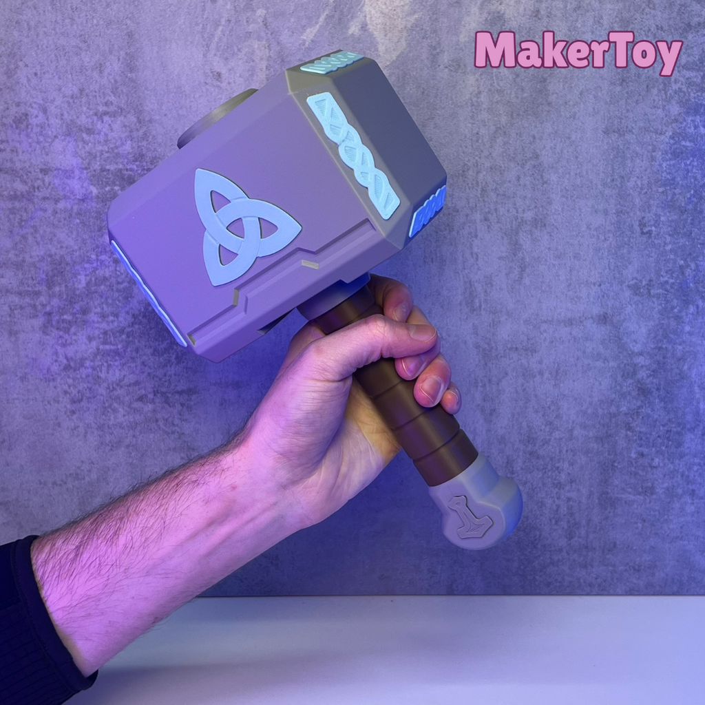 Mjolnir Norse Style Cosplay Hammer | Fantasy Display Prop & Collector Gift