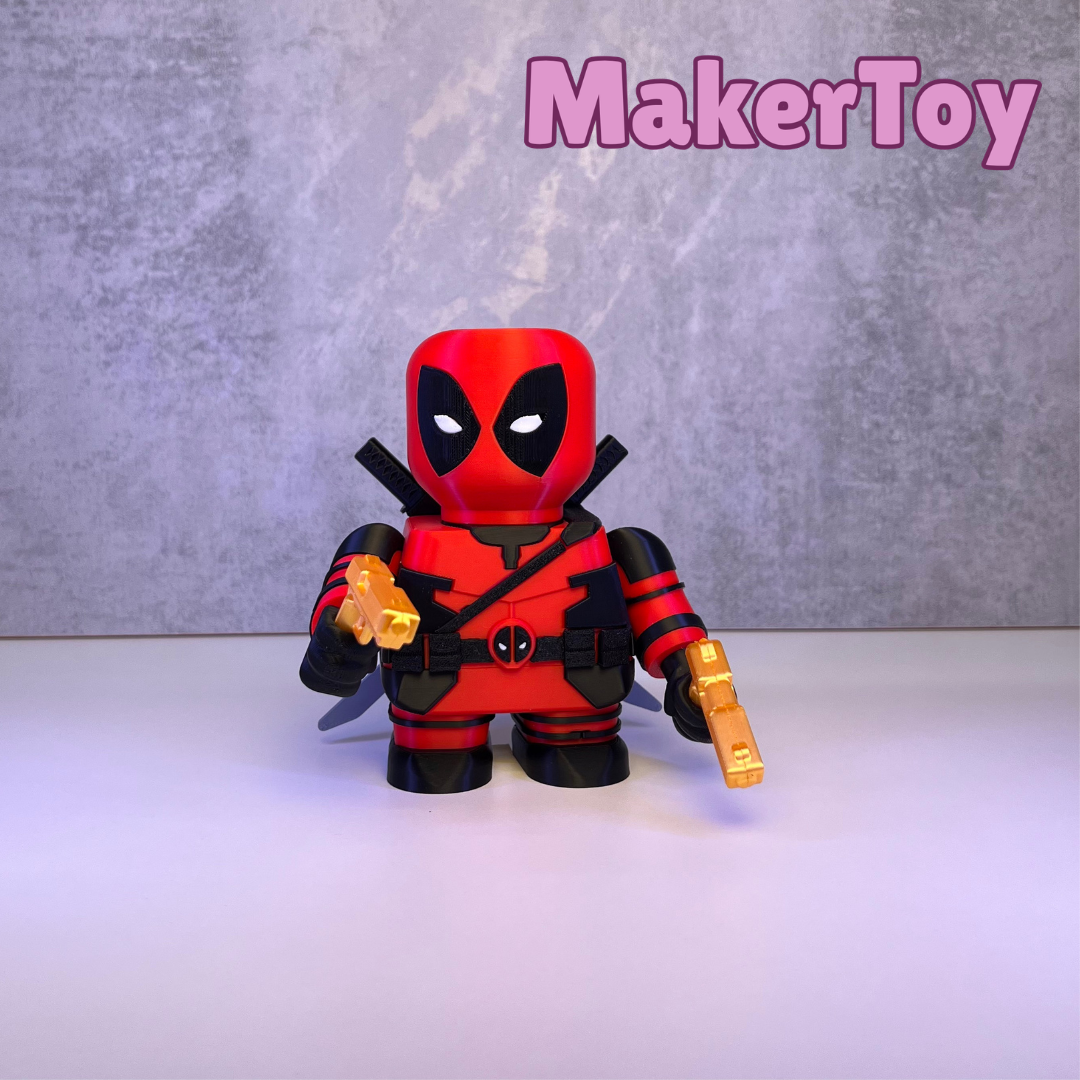 Deadpool Chunkable Figurine – Collectible Modular Display Toy | 3D Printed Marvel-Inspired Gift
