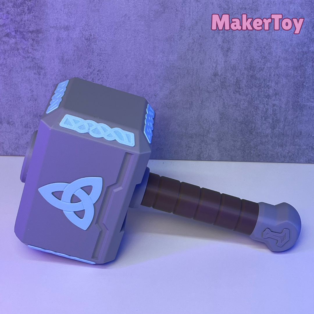 Mjolnir Norse Style Cosplay Hammer | Fantasy Display Prop & Collector Gift