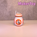 BB-Chunk | Chunky 3D Printed Astromech Droid Fan Art Figure Inspired by Star Wars | 10cm Collectible | Handmade UK