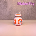 BB-Chunk | Chunky 3D Printed Astromech Droid Fan Art Figure Inspired by Star Wars | 10cm Collectible | Handmade UK