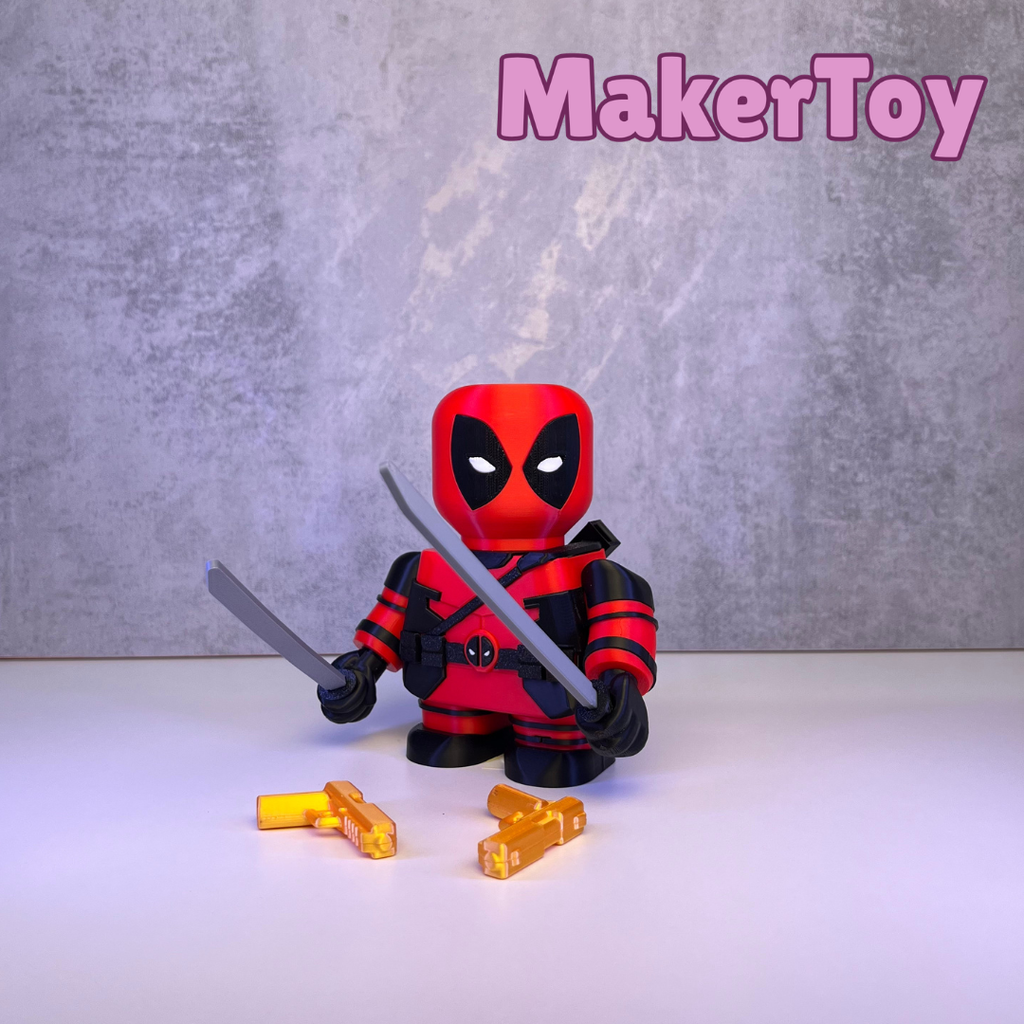 Deadpool Chunkable Figurine – Collectible Modular Display Toy | 3D Printed Marvel-Inspired Gift