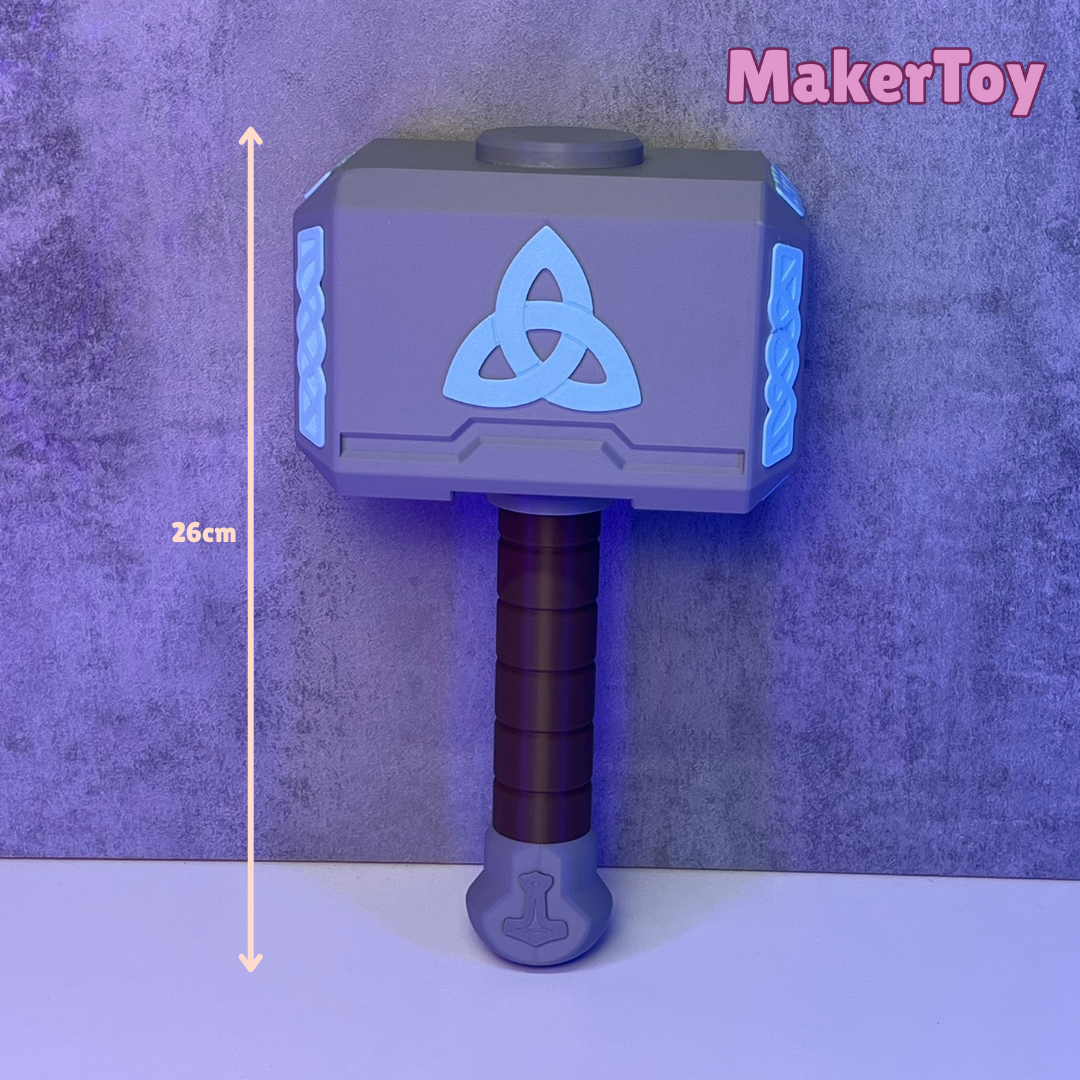 Mjolnir Norse Style Cosplay Hammer | Fantasy Display Prop & Collector Gift