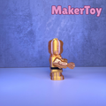 Chunk-3PO | Chunky 3D Printed Fan Art Figure Inspired by Star Wars' C-3PO | 10cm Protocol Droid Collectible | Handmade UK