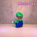 Chunky Luigi - chunky 3D printed figure