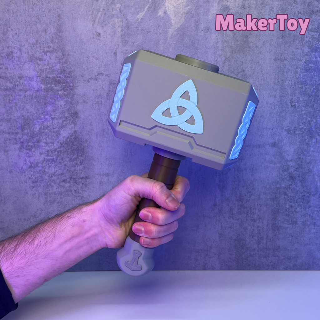 Mjolnir Norse Style Cosplay Hammer | Fantasy Display Prop & Collector Gift