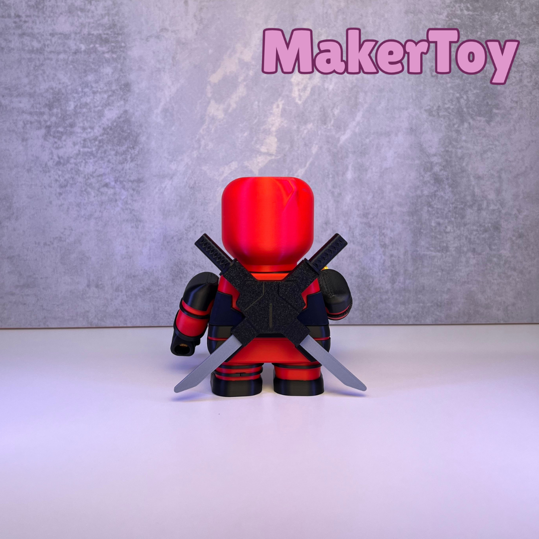 Deadpool Chunkable Figurine – Collectible Modular Display Toy | 3D Printed Marvel-Inspired Gift