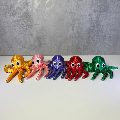 Cute Articulated Octopus - Poseable Wiggly Fidget Toy