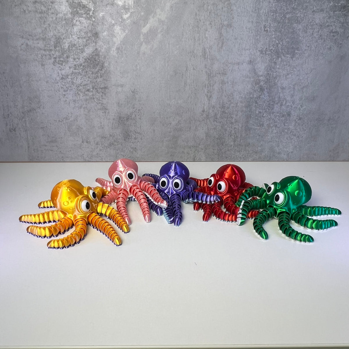 Cute Articulated Octopus - Poseable Wiggly Fidget Toy