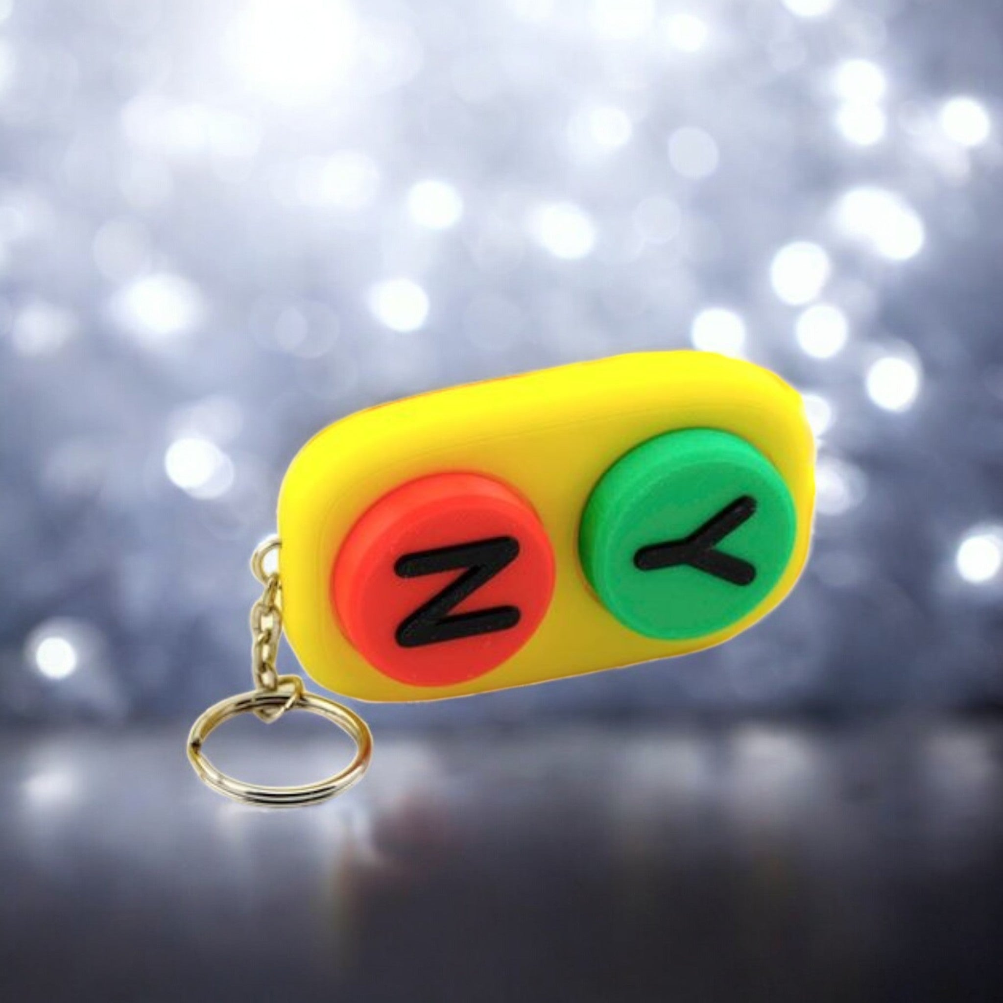 Yes/No Button Tactile Fidget Clicker Keyring