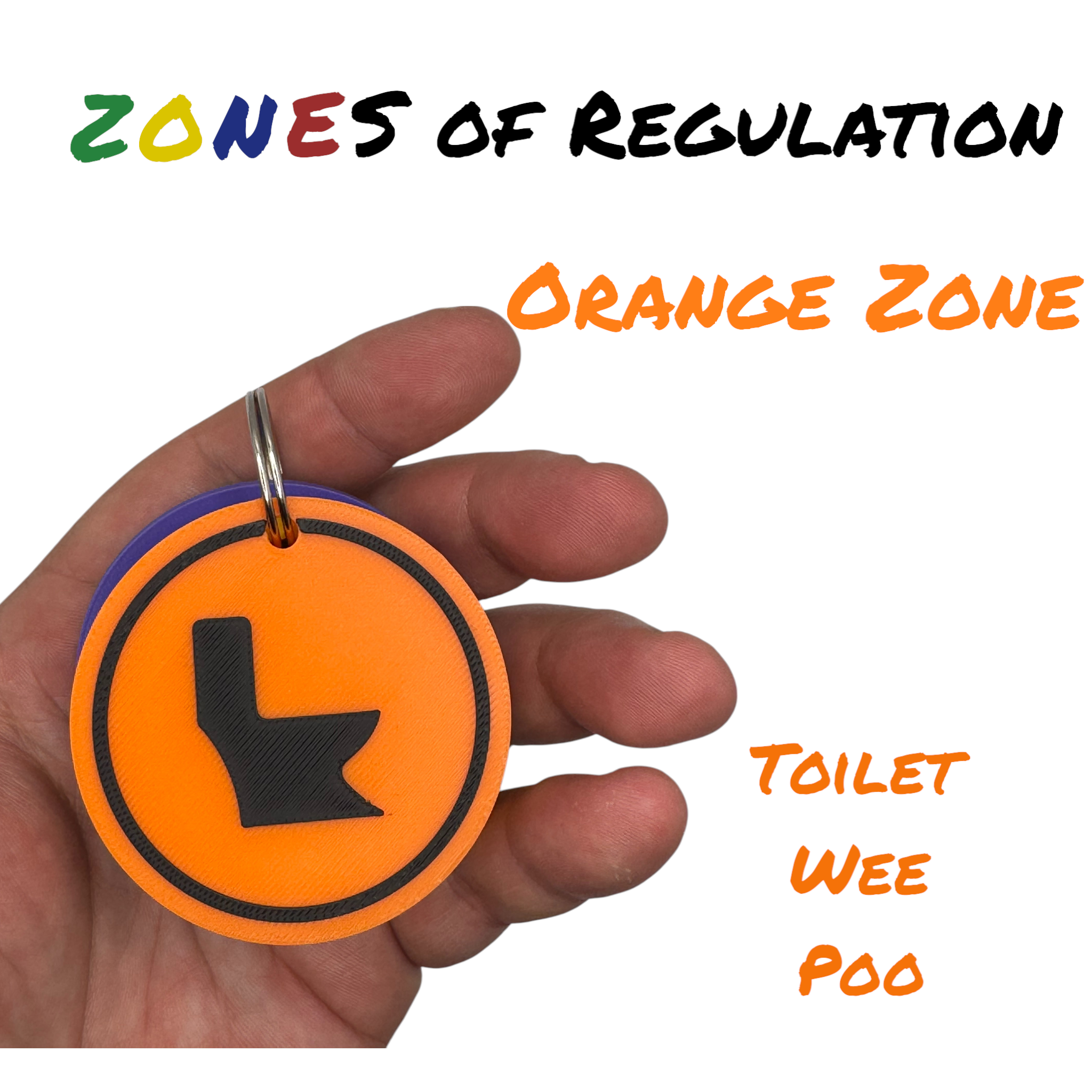 Zones of Regulation Keychain PLUS | Emotional Regulation Tool for SEN-D,Autism,ADHD