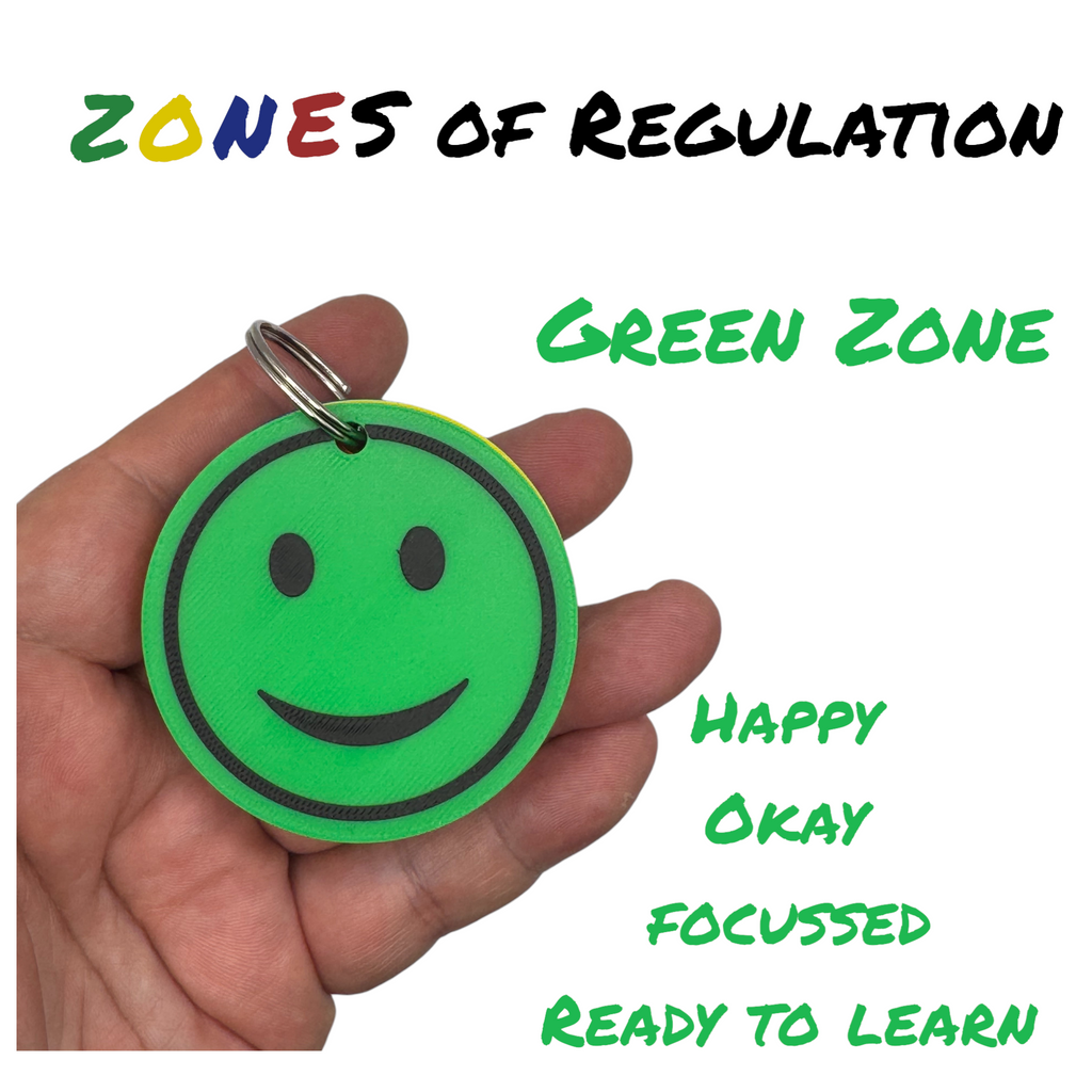 Zones of Regulation Keychain  | Emotional Regulation Tool for SEN-D,Autism,ADHD
