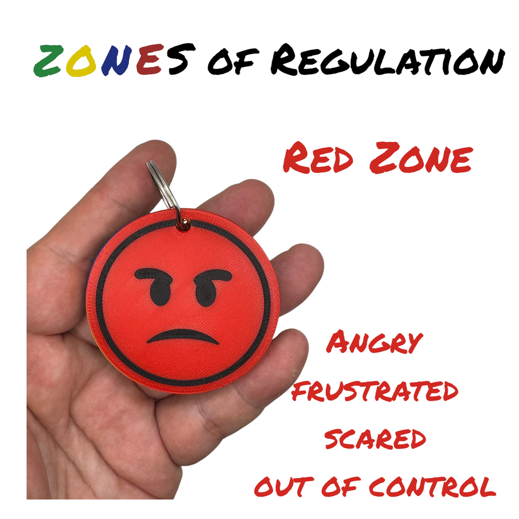 Zones of Regulation Keychain  | Emotional Regulation Tool for SEN-D,Autism,ADHD