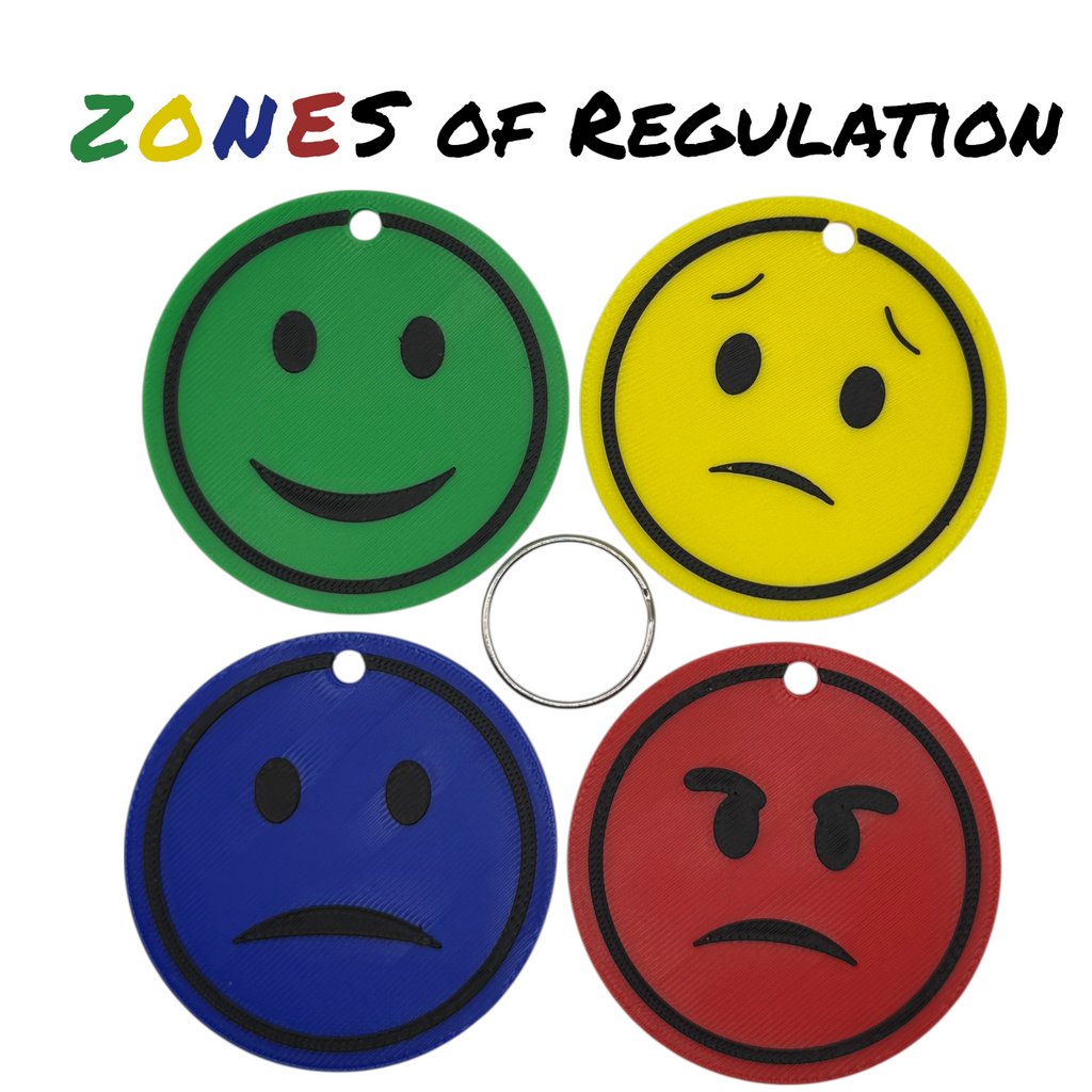 Zones of Regulation Keychain  | Emotional Regulation Tool for SEN-D,Autism,ADHD
