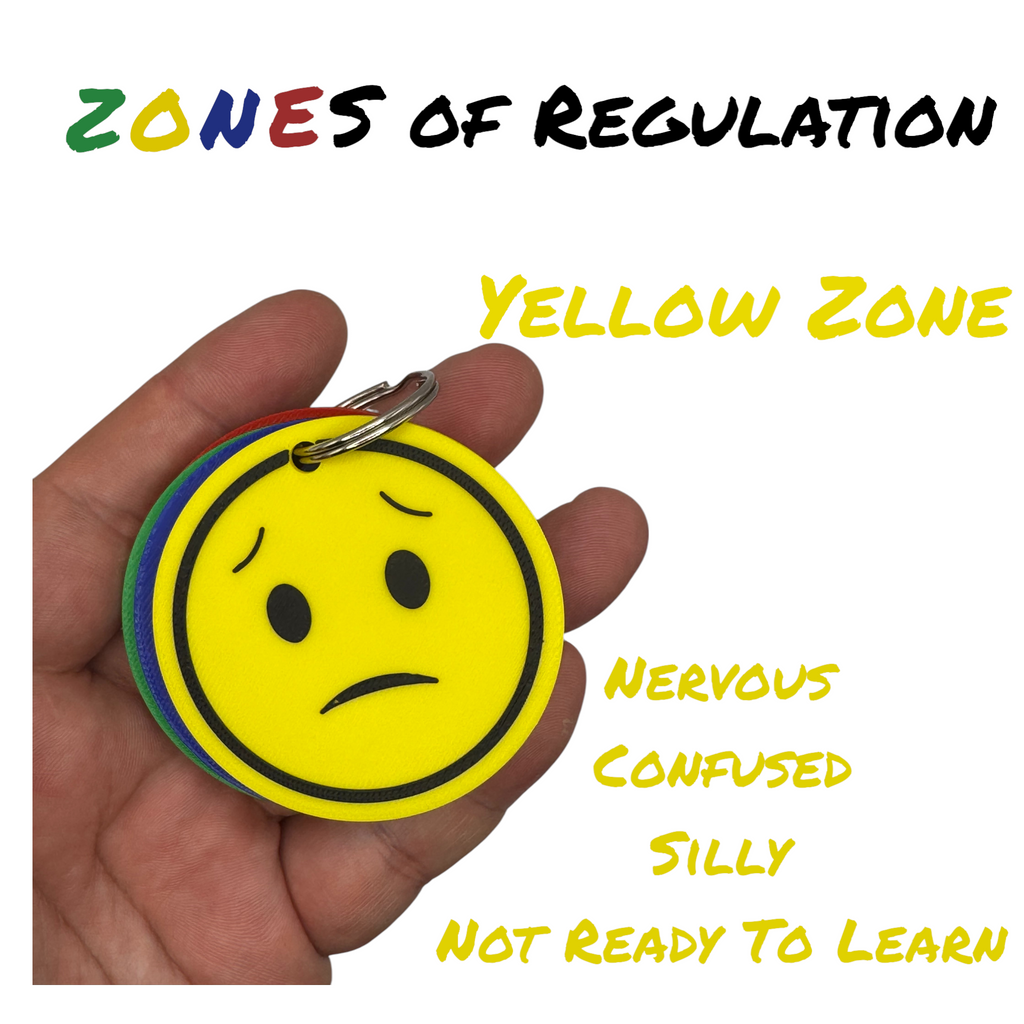 Zones of Regulation Keychain PLUS | Emotional Regulation Tool for SEN-D,Autism,ADHD